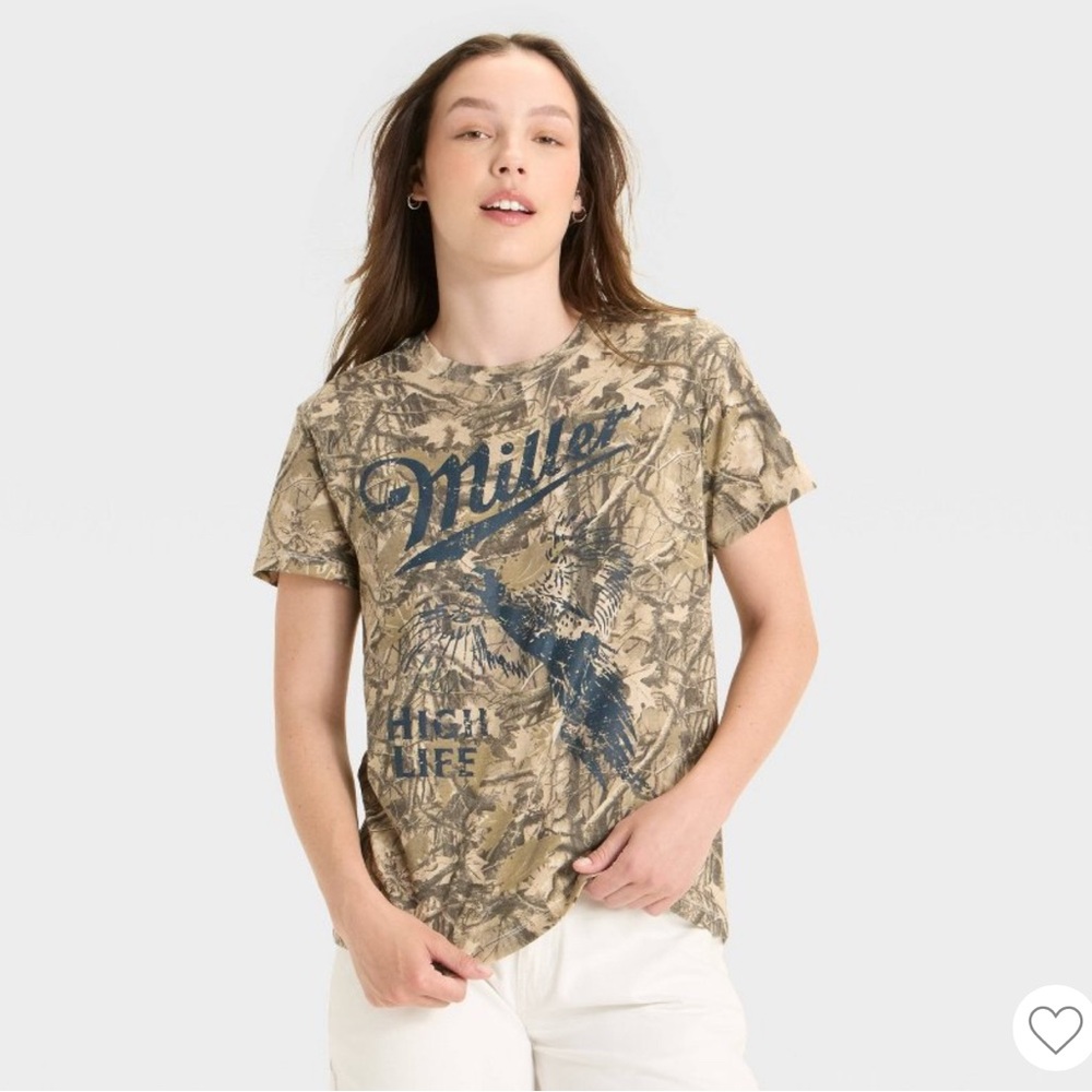 Miller High Life Camouflage Logo T-Shirt Size XL